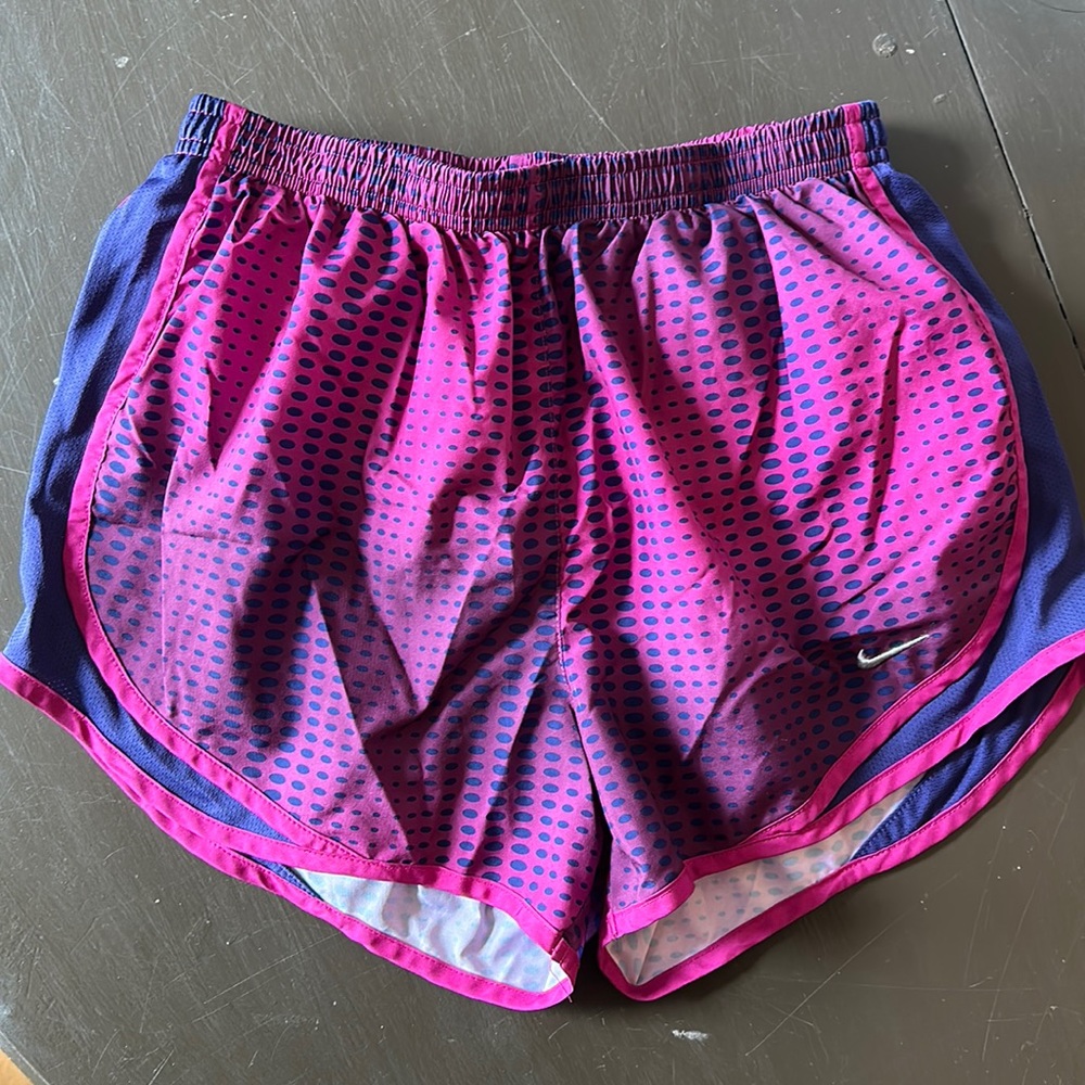 Nike Purple/Blue Dot Tempo Shorts WOMENS SIZE M